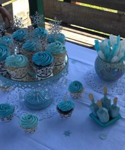 Candy Envy Light Blue and White Rock Candy Crystal Sticks - 24 Indiv. Wrapped - Cotton Candy & Original Sugar Flavored 24 count 36 71 FNuPLKL 2