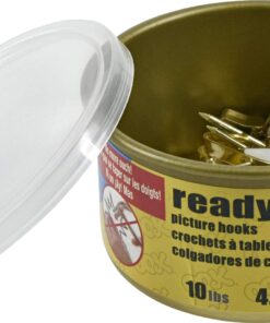 OOK 50606 ReadyNail Picture Hangers, Reusable Art Hooks, Brass, 10lbs (30 Set) 30 set, 10lb 11 71 FOewWYgL