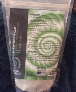 FOSSIL POWER Bentonite Clay Food Grade Powder 2 LB - Pure & Natural for Toothpaste, Detox, and More - Heal Damaged Skin - DIY Clay Face Treatment 2 Pound (Pack of 1) 32 71 GM jfZDL