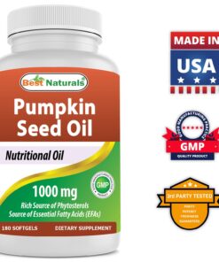 Best Naturals Pumpkin Seed Oil Bladder Control 1000 mg 180 Softgels 180 Count (Pack of 1) 16 71 GRFWUhCL