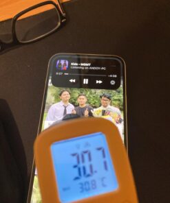 Etekcity Infrared Thermometer Temperature Gun for Cooking, -58°F to 1130°F, Digital Heat Gun for Meat Pizza Oven, Laser Tool for Indoor Outdoor Pool, Cooking, Candy, Griddle Hvac, Yellow 38 71 H0ATyefL