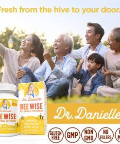 Dr. Danielle's Bee Wise - Bee Pollen Supplement - Bee Well with Royal Jelly, Propolis, Beepollen in 4 Daily Bee Pollen Capsules 21 71 H8NtFbL