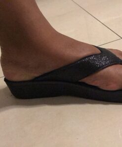 AEROTHOTIC Women's Comfortable Arch Support Summer Orthotic Flip Flops Sandals 9 Crystal Black 32 71 HqFBKHSL