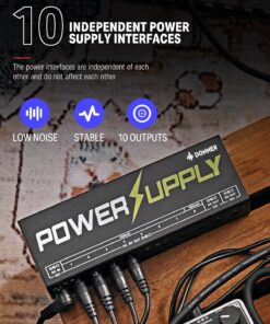 Alternative view of Donner DP-1 Guitar Power Supply 10 Isolated DC Output for 9V/12V/18V Effect Pedal