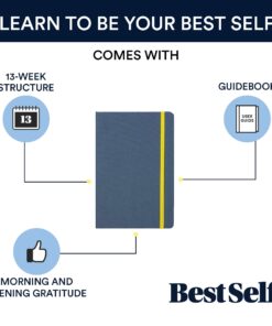 BestSelf Self Journal 13-Week Productivity Journal with Prompts, Undated Planner and Guided Journal for Women and Men, Navy 1 Pack 23 71 HzVDclnL
