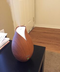 NOW Essential Oils, Ultrasonic Faux Wood Aromatherapy Oil Diffuser, Contemporary Design, Extremely Quiet Heat Free, Color Changing LED Diffuser 27 71 I8JHQVDL