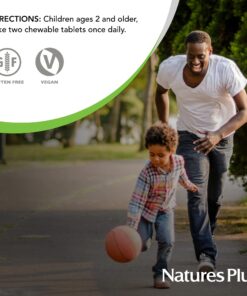 NaturesPlus Animal Parade Children's Chewable Multivitamin - Grape Flavor - 180 Animal-Shaped Tablets - Promotes Health & Well-Being - Vegetarian, Gluten Free - 90 Servings 180 Count (Pack of 1) 14 71 IEUxcicL