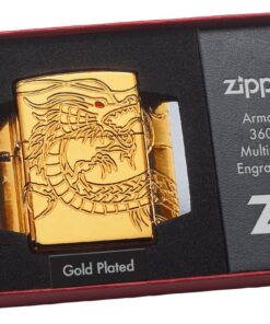 Zippo Dragon Lighters Chrome High Polish Gold Plate Chinese Dragon 18 71 IlSqMb9L