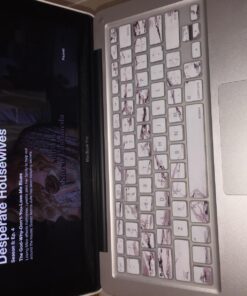 MOSISO Silicone Keyboard Cover Compatible with MacBook Air 13 inch A1466 A1369 2010-2017&Compatible with MacBook Pro 13/15 inch (with/Without Retina Display, 2015 or Older Version), White Marble 21 71 JLSNDNL 1