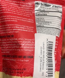 Lakanto Golden Monk Fruit Sweetener with Erythritol - Raw Cane Sugar Substitute, Zero Calorie, Keto Diet Friendly, Zero Net Carbs, Baking, Extract, Sugar Replacement (Golden - 8.29 oz) 8.29 Ounce (Pack of 1) 35 71 JWDL5voL