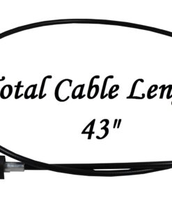 Alternative view of RRRP - Recliner Replacement Parts - Universal D Handle Cable - Spring S/Z Hook Exposed 5.25" Length is 43" fits Berkline/Major Brands Couch Parachute Ring Style Pull Chair Release Handle Sofa