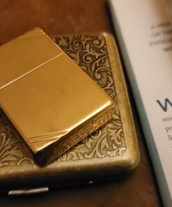 Zippo Vintage Lighters High Polish Brass Vintage With Slashes 65 71 LejGOFXL