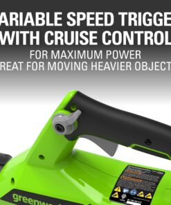 Greenworks 40V (115 MPH / 430 CFM) Brushless Axial Leaf Blower, 2.0Ah Battery and Charger Included Brushless Blower (2.0Ah) 18 71 M2nsZjgS 1