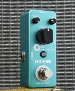 Donner Fuzz Pedal, Stylish Fuzz Guitar Pedal, Classic Mini Fuzz Pedal for Electric Guitar True Bypass Green Fuzz 28 71 MKAQfgL