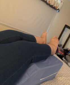 DMI Ortho Bed Wedge Elevated Leg Pillow, Supportive Foam Wedge Pillow for Elevating Legs, Improved Circulataion, Reducing Back Pain, Post Surgery and Injury, Recovery, Blue 8" x 20" x 24" 8 Inch 33 71 MZz4NmyL