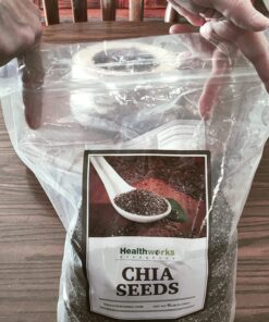 Healthworks Chia Seeds Raw (96 Ounce / 6 Pounds) | Premium & All-Natural | Contains Omega 3, Fiber & Protein | Great with Shakes, Smoothies & Oatmeal | Packaging May Vary 96 Ounce (Pack of 1) 27 71 MbuiL7EL 1
