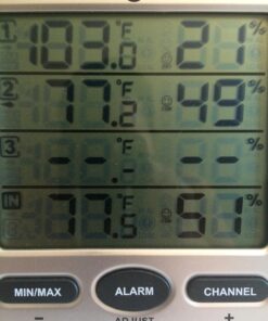 Ambient Weather WS-10 Wireless Indoor/Outdoor 8-Channel Thermo-Hygrometer with Three Remote Sensors 37 71 NCZnWGWL