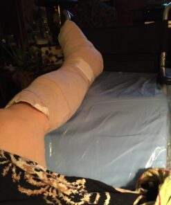 DMI Ortho Bed Wedge Elevated Leg Pillow, Supportive Foam Wedge Pillow for Elevating Legs, Improved Circulataion, Reducing Back Pain, Post Surgery and Injury, Recovery, Blue 8" x 20" x 24" 8 Inch 37 71 NSC6D0eL