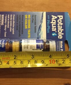 Potable Aqua Water Purification Tablets with PA Plus, Portable and Effective Solution for Camping, Hiking, Emergencies, Natural Disasters and International Travel, Two 50ct Bottles 50.0 36 71 NdhBdtL