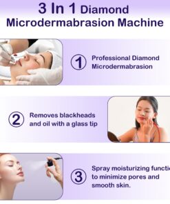 Alternative view of Kendal Microdermabrasion Machine Professional, 3 in 1 Diamond Dermabrasion Machine, Facial Beauty Equipment for Dermabrasion, Vacuum Blackhead Removal & Spray Moisturisation, Esthetician Supplies. BM03