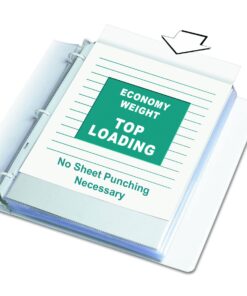 C-Line Top Loading Economy Weight Poly Sheet Protectors, Reduced Glare, 8.5 x 11 Inches, 200 per Box (62067) Box of 200 7 71 OgPEjgrL