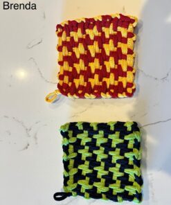 Friendly Loom 7" Potholder Kit Green Metal Loom and Bright Rainbow Color Cotton Loops, Makes 2 Potholders, MADE IN THE USA by Harrisville Designs. Multicolor 37 71 PBB7L7rL
