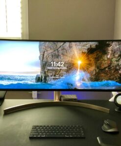 LG 49WL95C-W Ultrawide Dual QHD Monitor 49" 32: 9 (5120 x1440) Curved IPS Display, HDR10, USB Type-C, HDR 10, Ambient Light Sensor, 2 x 10W Stereo Speaker 48 71 QS2VL7VL