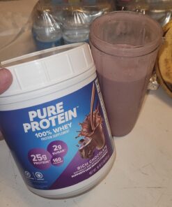 Pure Protein Powder, Whey, High Protein, Low Sugar, Gluten Free, Rich Chocolate, 1 lb (Packaging may vary) 1 Pound (Pack of 1) 22 71 QSbfAvZL