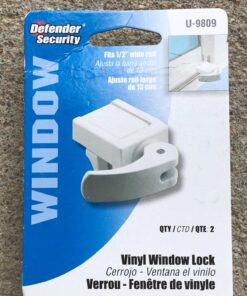 Prime-Line U 9809 Sliding Window Lock for Vinyl Windows – Easy Installation to Keep Windows Securely Closed – Diecast Construction, White (2 Pack) 1/2 in. 44 71 QsZjBbKL
