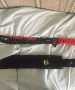 Z Hunter ZB-124RD Fantasy Fixed Blade Knife, Red/Black Blade, Red Cord-Wrapped Handle, 25-Inch Overall 15 71 RGkjPQOL