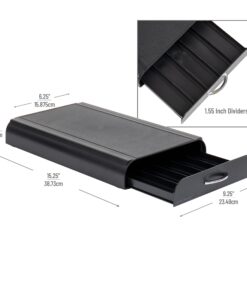 Mind Reader Nespresso Compatible Capsule Drawer, Countertop Organizer Coffee Pod Holder, Storage, 9.25" L x 15" W x 2" H, 9.21 x 15.94 x 2.36, Black 25 71 RMkxnfML