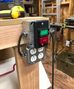 POWERTEC 71008 110/220V Single Phase On/Off Switch, 3HP, fits Table Saw, Router Table, Drill Press, Bench Saw, Band Saw 27 71 RPw1gzSL