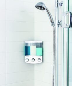 Better Living Products, White 76354 Euro Series TRIO 3-Chamber Soap and Shower Dispenser 22 71 SZNKXGjL