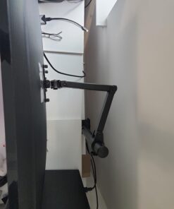 WALI Single Monitor Mount, Single Monitor Arm Desk Mount,Desk Monitor Stand, Holds Screen Up to 27inch, 22lbs, Adjustable Mount with C-CLAMP Designed for Home Office Application(M001), Black 16 inch Tall 30 71 SjPrd4oL