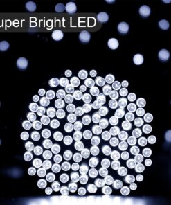 LALAPAO 2 Pack Solar String Lights 72ft 22m 200 LED 8 Modes Solar Powered Xmas Outdoor Lights Waterproof Starry Christmas Fairy Lights for Indoor Gardens Homes Wedding Holiday Party (White) White 144ft 18 71 T0LHwQkL