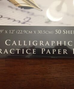 U.S. Art Supply (Pack of 2 Pads) - 9" x 12" Premium Calligraphic Practice Paper Pad, 19 Pound Bond (70gsm), Pad of 50-Sheets, Calligraphy Paper with Printed Practice Rule and Slanted Grid 37 71 TPry3eqL