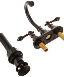 Derengge F-4501-NB 2 Handle Oil Rubbed Bronze Bathroom Sink Faucet with Pop up Drain,cUPC NSF AB1953 24 71 UaFhSACL