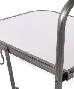 Camco Olympian Deluxe Portable Grill Table | Provides Plenty of Room for Grilling Gear | Ideal for Picnics, Camping, Boating, Tailgating, and Backyard BBQs | (57293) Silver Camping Grill Table 37 71 UgscRWqL