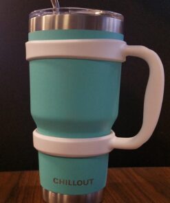 CHILLOUT LIFE 30oz Stainless Steel Tumbler with Lid - Double Wall Vacuum Insulated Large Travel Coffee Mug with Splash Proof Lid and Straw for Hot & Cold Drinks, Teal Tumbler, Pack of 1 30oz (pack of 1) Aqua Blue 37 71 V6c49uVL