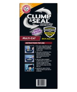 Arm Hammer Clump Seal Litter Multi-Cat Complete Odor Sealing Clumping Clay Cat Litter, 28lb 38 71 VpgCJLDL