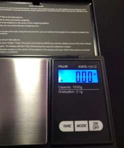 AMERICAN WEIGH SCALES Series Digital Pocket Weight Scale 1kg x 0.1g, (Black), AWS-1KG-BLK 1000G x 0.1G 31 71 Vw3TNUL