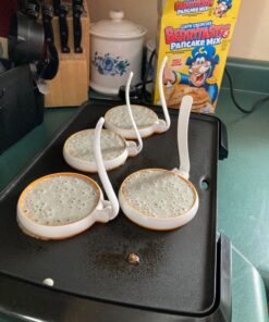 STIRLEX 4-inch Silicone Fried Egg Rings Set, 4-pack, Round Mold for Pancakes, Breakfast Sandwich, Nonstick 40 71 WAA9XsXL