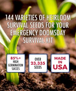 Alternative view of Survival Essentials Ultimate Heirloom Seed Vault, 144 Variety Packed in Superior Ammo Can, Over 23k Garden Seeds for Planting Vegetables and Fruits, for Survival and Emergency Supply, Non-GMO