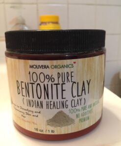 Molivera Organics Bentonite Clay for Detoxifying and Rejuvenating Skin and Hair, 16 oz. 39 71 XT19lpL