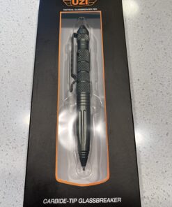 Uzi Tactical Pen UZI-TACPEN2-GM Aircraft Aluminum Tactical Pen Multi-Tool Survival Tool, Glassbreaker, Real Ballpoint Pen Miltary & Police EDC - Gun Metal, Christmas Gift 15 71 Y0KQGtcL
