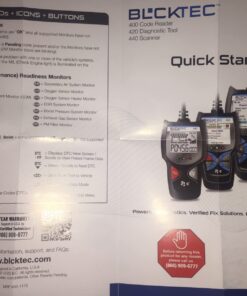 BLCKTEC 420 Bluetooth OBD2 Scanner Diagnostic Tool - Vehicle Code Reader for Car - Clears Check Engine Light - Comes with Premium OBD App On IOS & Android - Works For All Cars 1996 & Newer 53 71 Z8WmC2QL