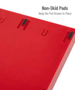 Mind Reader Single Serve Coffee Organizer with 3 Drawers Pod, 12.25" L x 13.5" W x 2.5" H, 36 Capacity, Red 30 71 ZJ7HzVTL