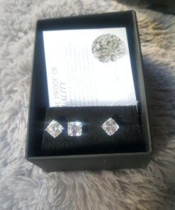 Amazon Collection Sterling Silver Infinite Elements Cubic Zirconia Stud Earrings Platinum Asscher-Cut 22 71 ZMCPxjIL