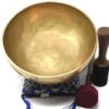 10" Large Master Healing Hand hammered Tibetan Singing Bowl ~ Great for Meditation, Yoga, Sound Bath, Mindfulness, Relaxation ~ Cushion, Wooden Mallet & Drumstick Included 24 71 ZOgJmBL