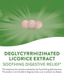 Nature's Way DGL Chewable Tablet - Digestive Support & Relief* - Deglycyrrhizinated Licorice Extract - Gluten, Soy & Dairy Free - 100 Chewables 16 71 ZTO9asL